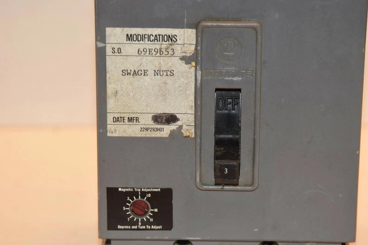 Used Westinghouse 204P042H01B 3A 3 Amp A 600VAC 69-E-9653 Circuit Breaker