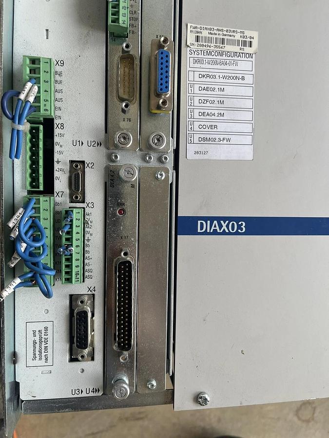 Used Indramat Digital A.C. Servo drive DKR03, DKR03.1-W200N-B FWA-DIAX03-AHS-03VRS-MS