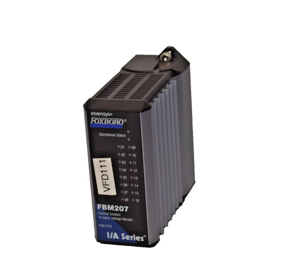 Used FOXBORO INVENSYS I/A Series Ch Isolated 16 Input Voltage Monitor FBM207 P0914TD