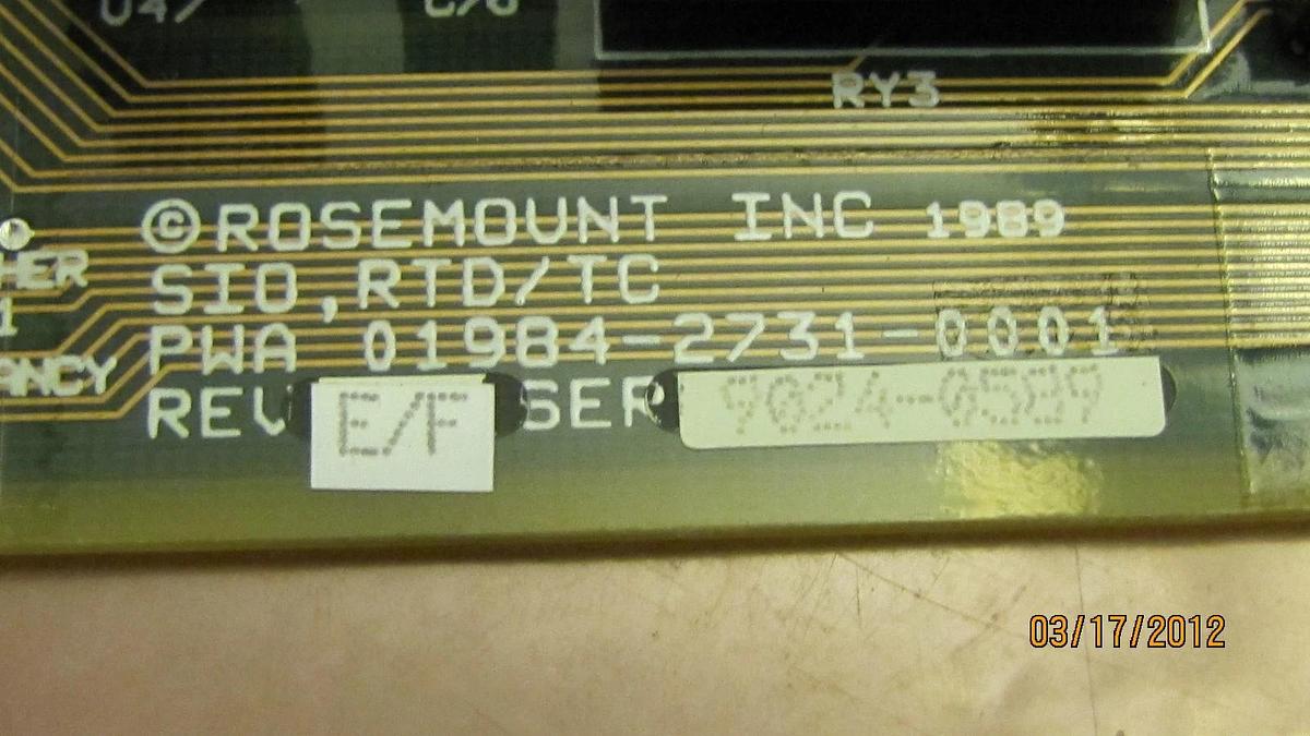 Used ROSEMOUNT CIRCUIT BOARD CARD 01984-2731-0001 0198427310001 9024-0589