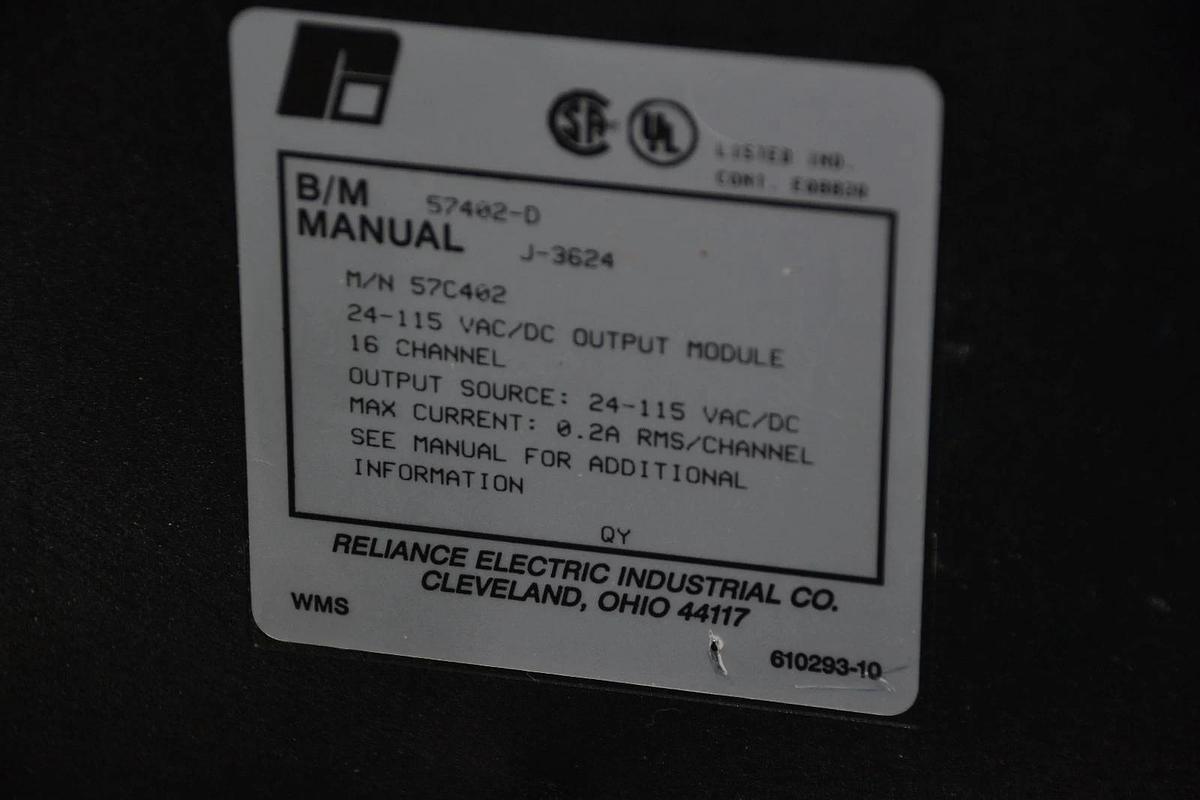 RELIANCE ELECTRIC 0-57402-D 57402-D 57402 D 24-115 VAC/DC Output NEW