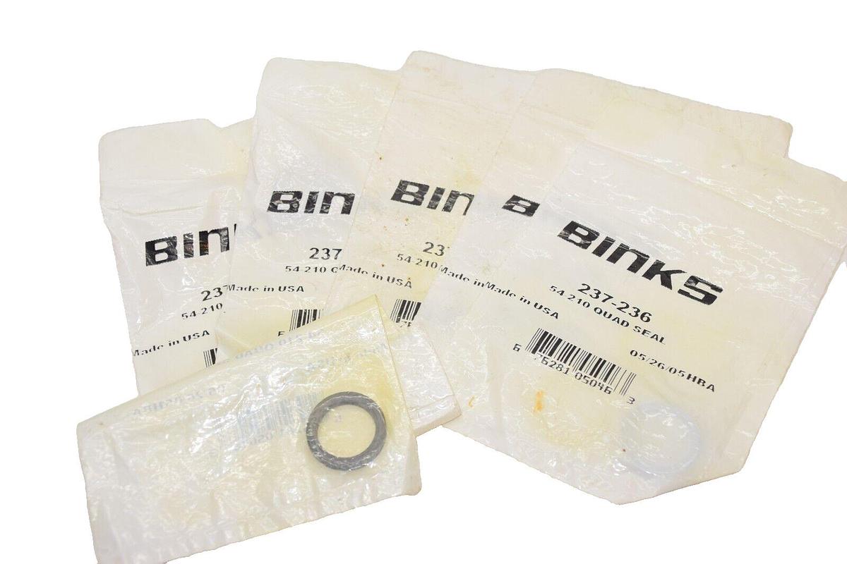 (NEW  - Lot of 6) BINKS 237-236 , 237236 Quad Seal