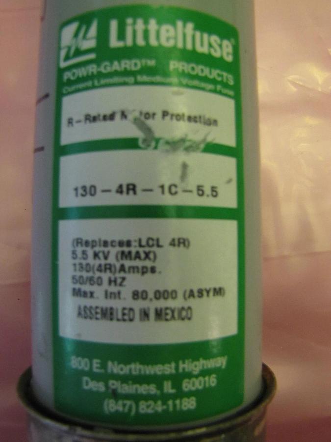 Used LITTELFUSE FUSE R-RATED 130-4R-1C-5.5 130 4R 1C 5.5 1304R1C5.5 130(4R) AMP A