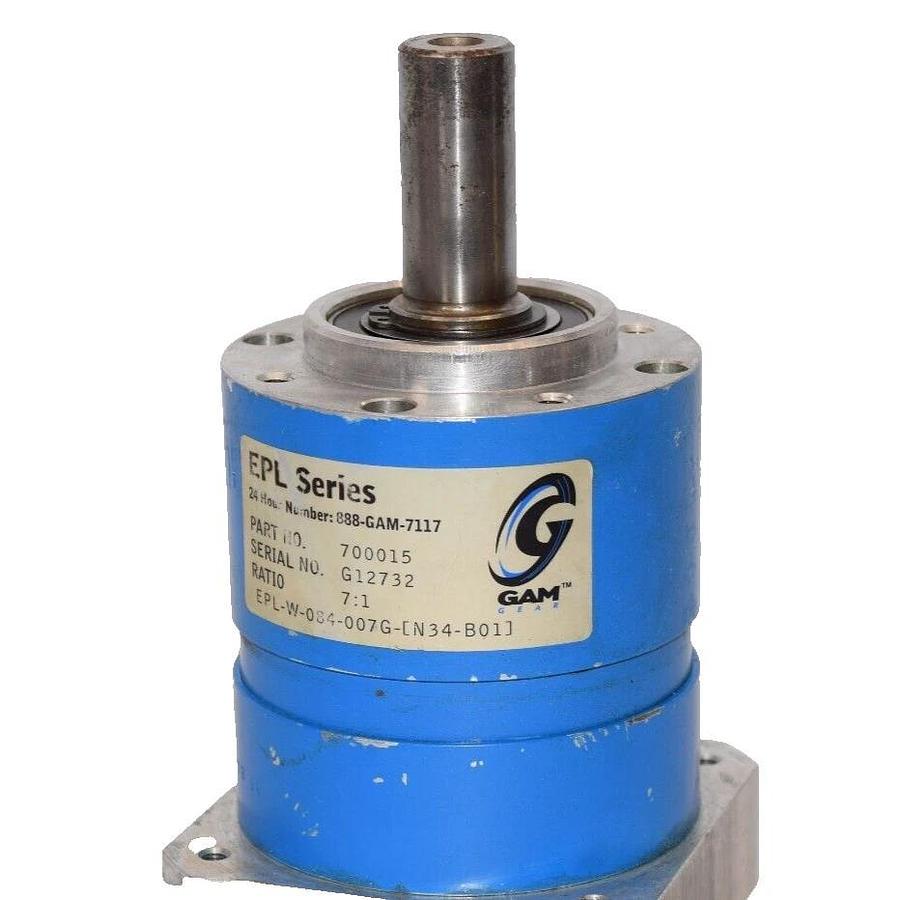 Used EPL SERIES 700015 7:1 Ratio Gear Head Reducer EPL-W-084-007G-[N34-B01]