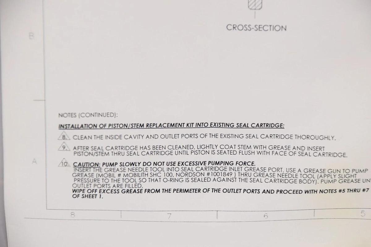 (NEW) NORDSON 1099122 1616647 Piston Stem Replacement Kit