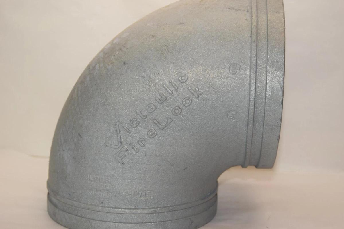 (NEW) VICTAULIC 8/219.1 No. 001 8" Firelock grooved Galvanized 90 Degree Elbow