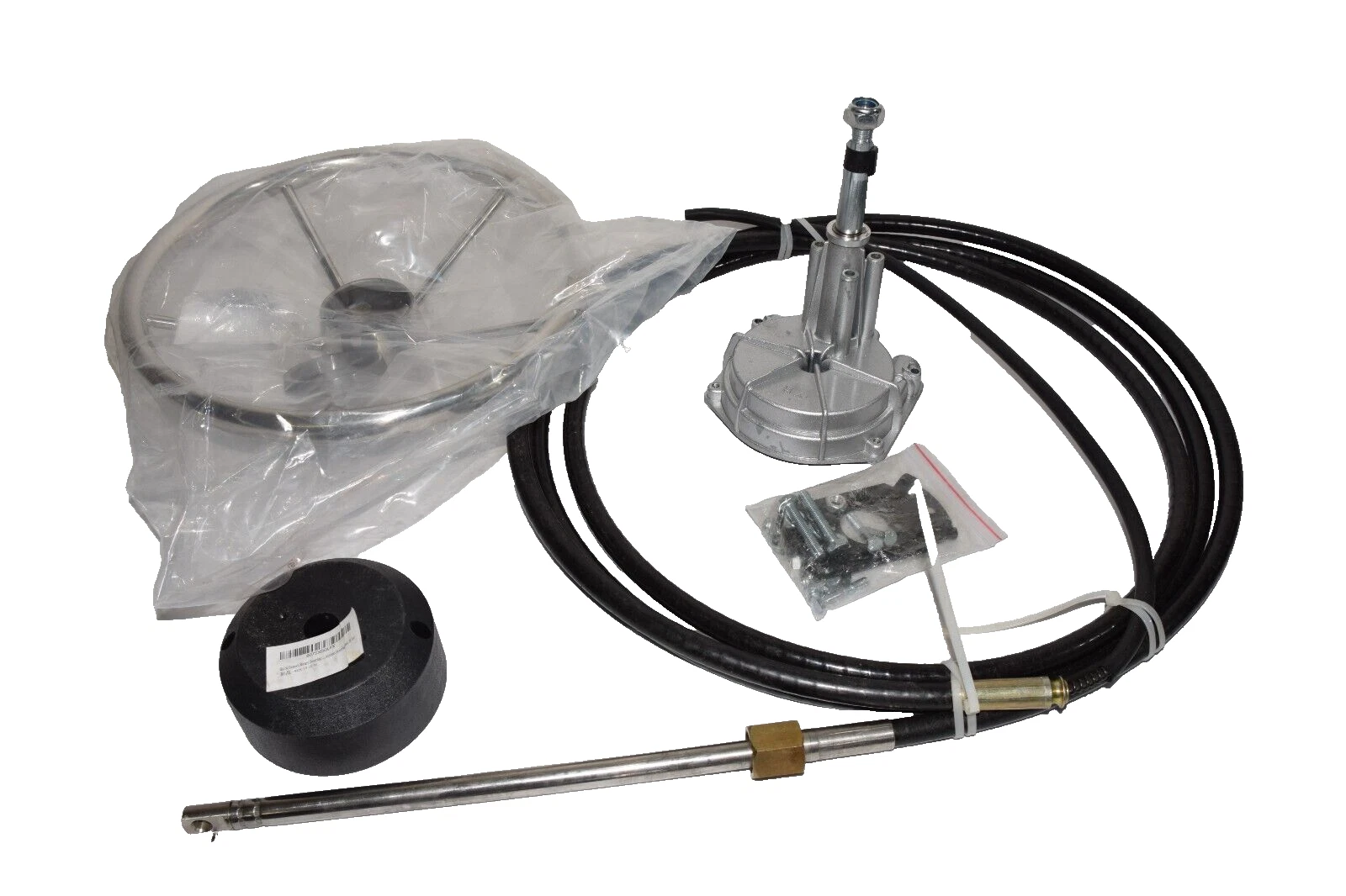 (NEW) R RUR Quick Connect Rotary Steering Systems W/Stainless Steering Wheel 16'