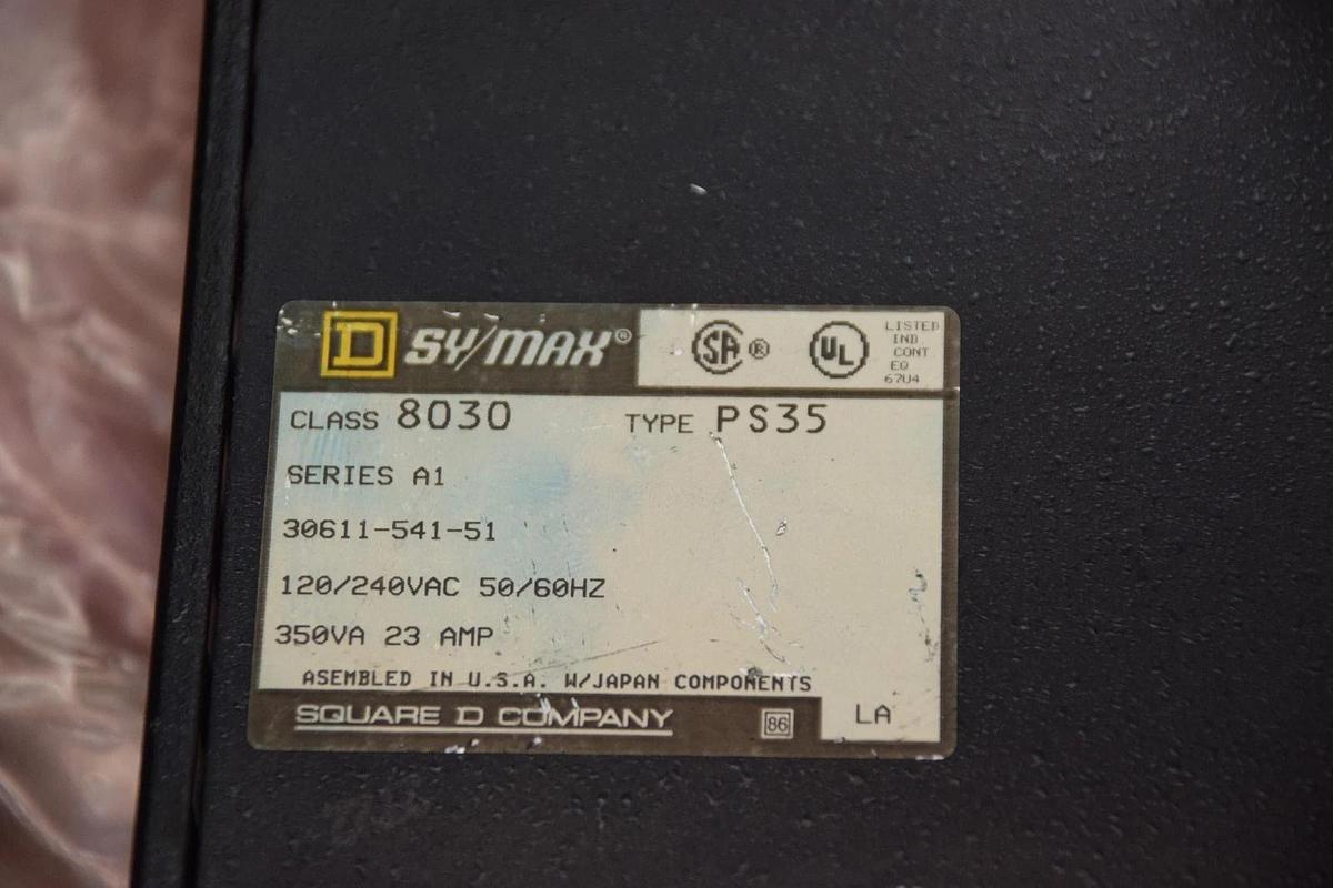 Refurbished SQUARE D SY/MAX CLASS 8030 Type PS35 Power Supply 8030, PS 35, PS35 PS-35 Ser A1