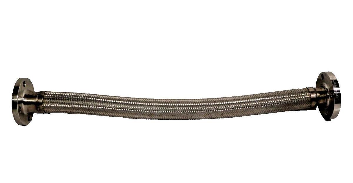 2" x 36" Braided SS Stainless Flexible Hose w/ Flange F316/316L SA/A182 NEW