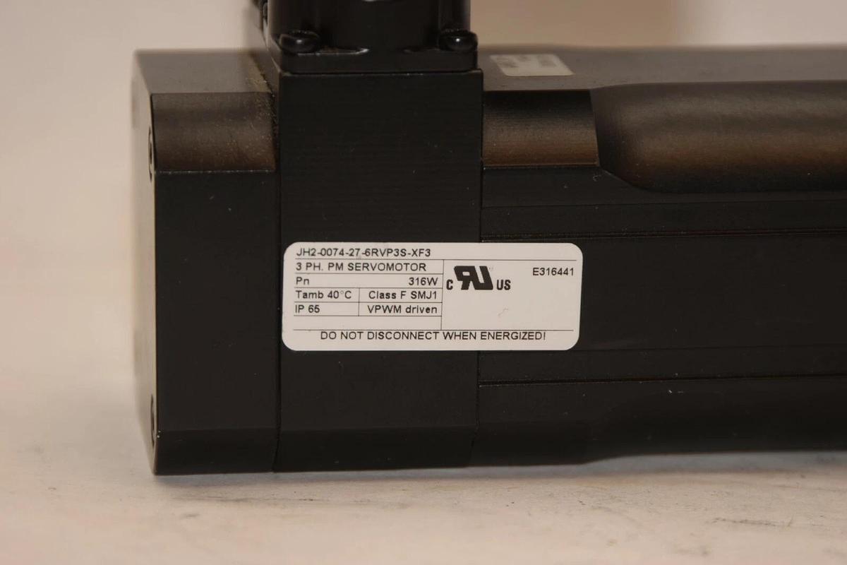 Used JETTER JH2-0074-27-6RVP3S-XF3 3Ph 316W Servo Motor