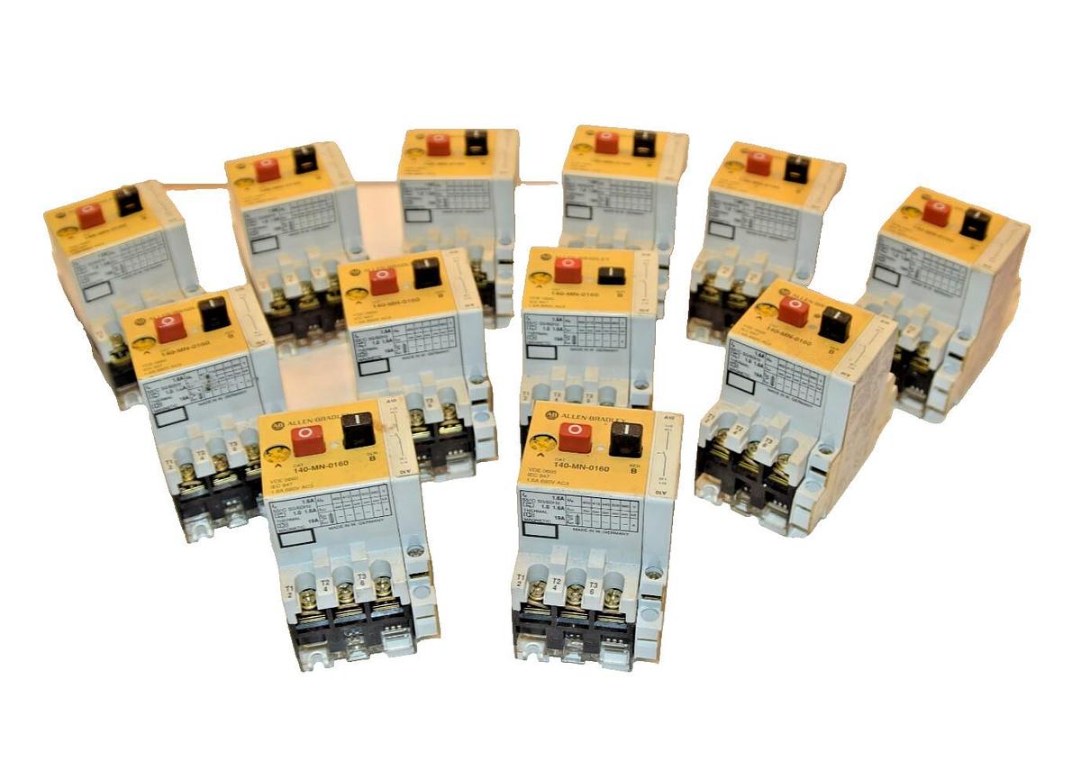 Used ALLEN BRADLEY Manual Starter 140-MN-0160 140MN0160 SerB 1.6A 690vac (Lot of 12)