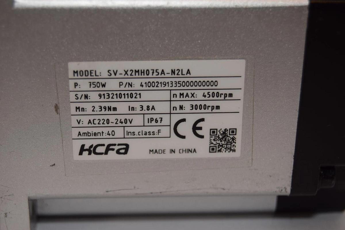 Used HCFA SV-X2MH075A-N2LA 41002191335000000000 750w 3.8A 4500/3000rpm  Servo Motor