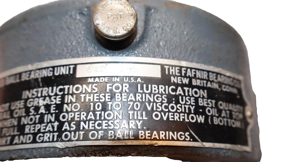 FAFNIR SAOL1-11/16 SA0L 1-11/16" 2-Bolt Split Pillow Block HOUSING *NOS*