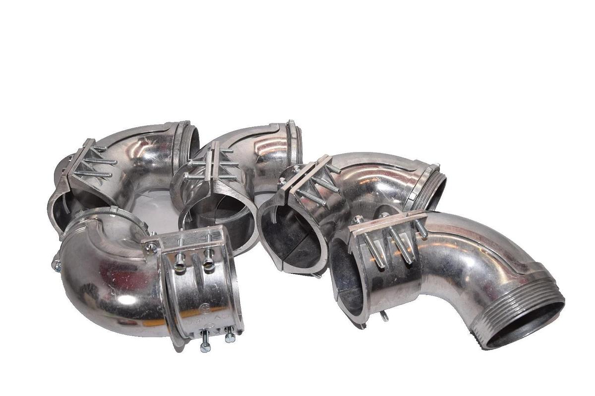 Nesco 812-DC2 3" 90 degree 2-Screw Flex Connector Fitting (New - Lot of 5)