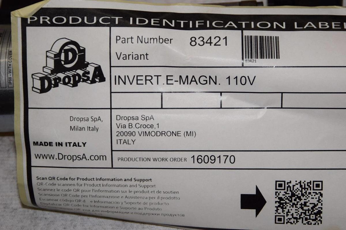 (NEW) DROPSA 83421 CS70 SY5V110A L12 Invert E-Magn. 110V Valve