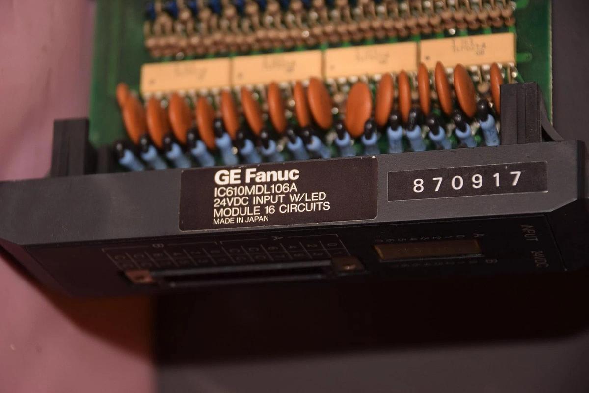 Used (LOT OF 2) GE FANUC IC610MDL106A 24VDC INPUT W/LED 16 CIRCUIT INPUT MODULE