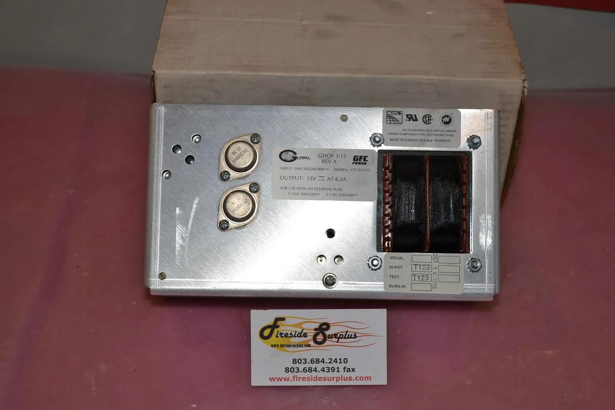 GLOBAL SERIES POWER SUPPLY REV. A GHOF 3-15 3 15 GHOF315 NEW