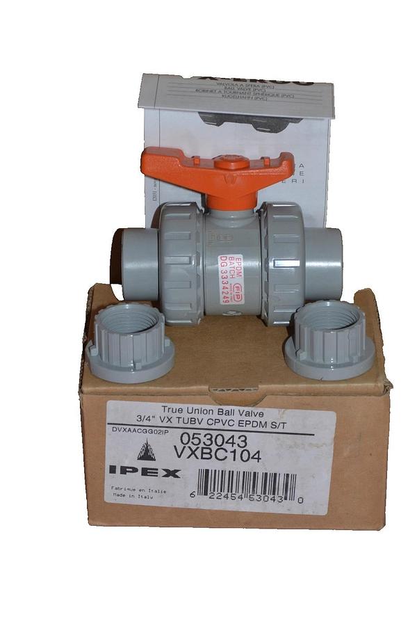 IPEX TRUE UNION BALL VALVE 3/4" VX TUBV CPVC EPDM S/T 053043 VXBC104 NEW
