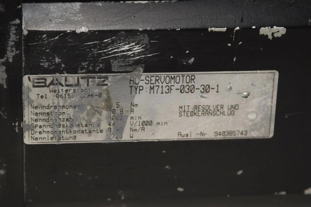 Used Bautz M713F-030-30-1 M713F030301 AC Servo Motor