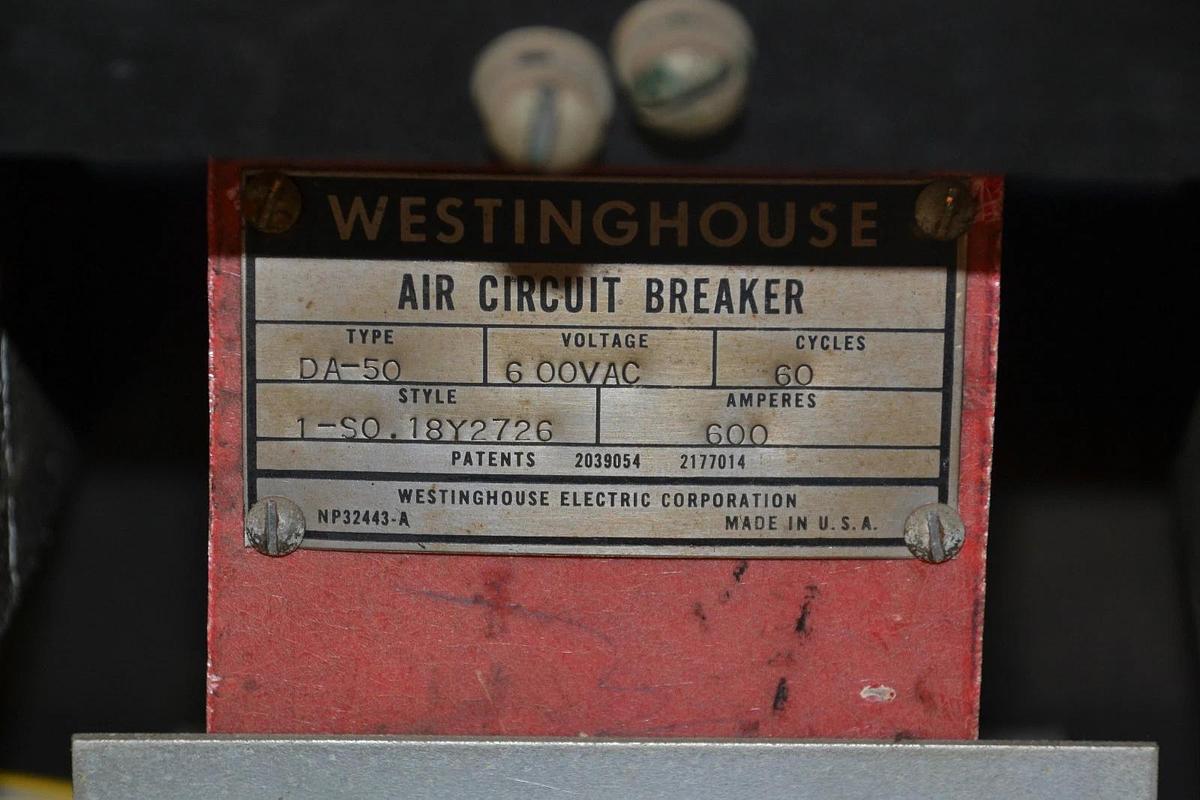Used Westinghouse DA-50 DA50 Air Breaker 600a 600 amp 1-so.18y2726  siemens limitrip