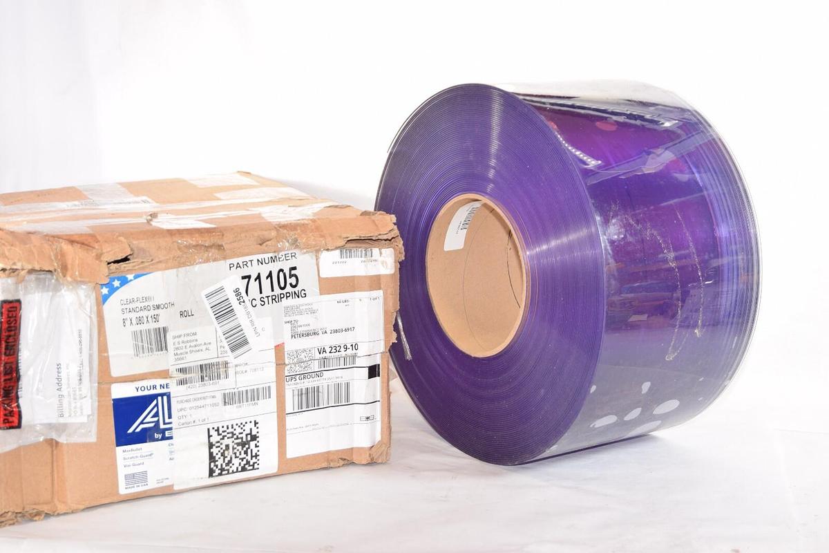(NEW) ALECO 171105 Clear-Flex II PVC 150' Length x 8"W x 0.08" Thick Bulk Roll