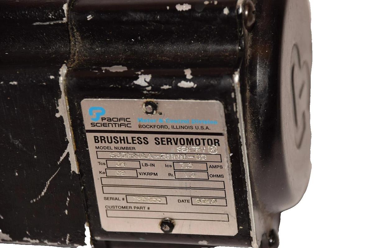 Used PACIFIC SCIENTIFIC S32HNAA-RNNM-00 7.5A 1.6ohms Brushless Servomotor