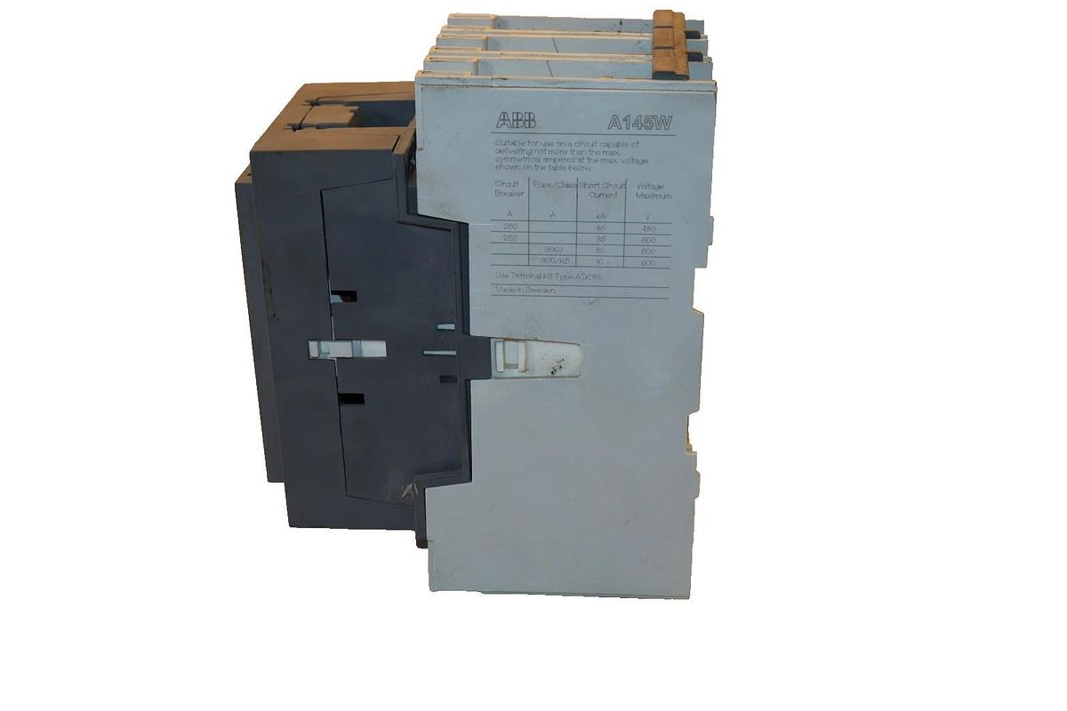 Used ABB A145W Precipitator Contactor 230A 230 Amp 600VAC 2 Pole 110/120v coil