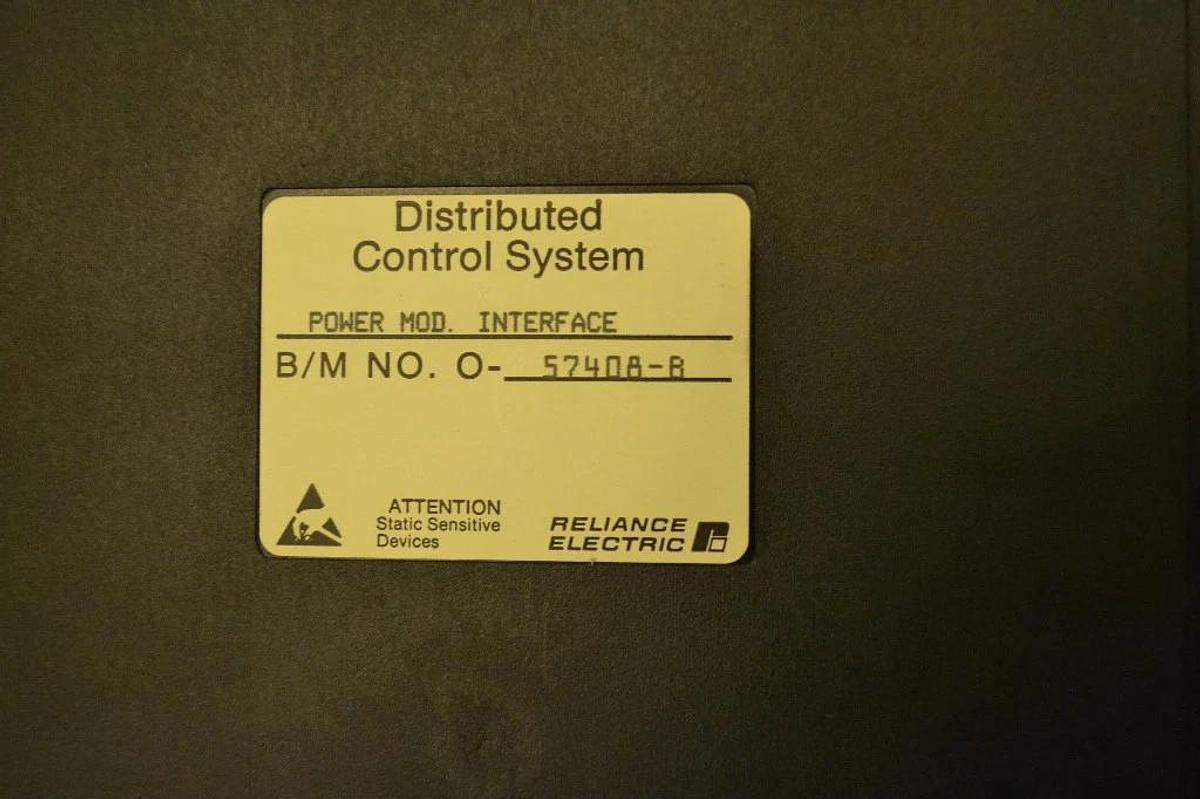 Used RELIANCE ELECTRIC POWER MODULE INTERFACE 57408  57408-B 57408B