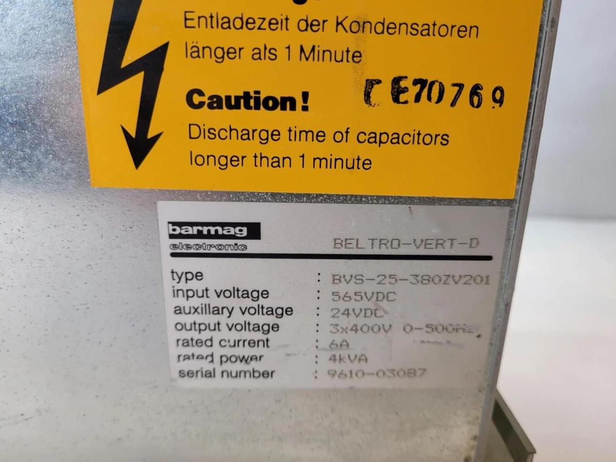 Used Barmag Inverter Module Beltro-Vert-D BHS-25-380ZV201 BHS25380ZV201 565v 6a 4kva