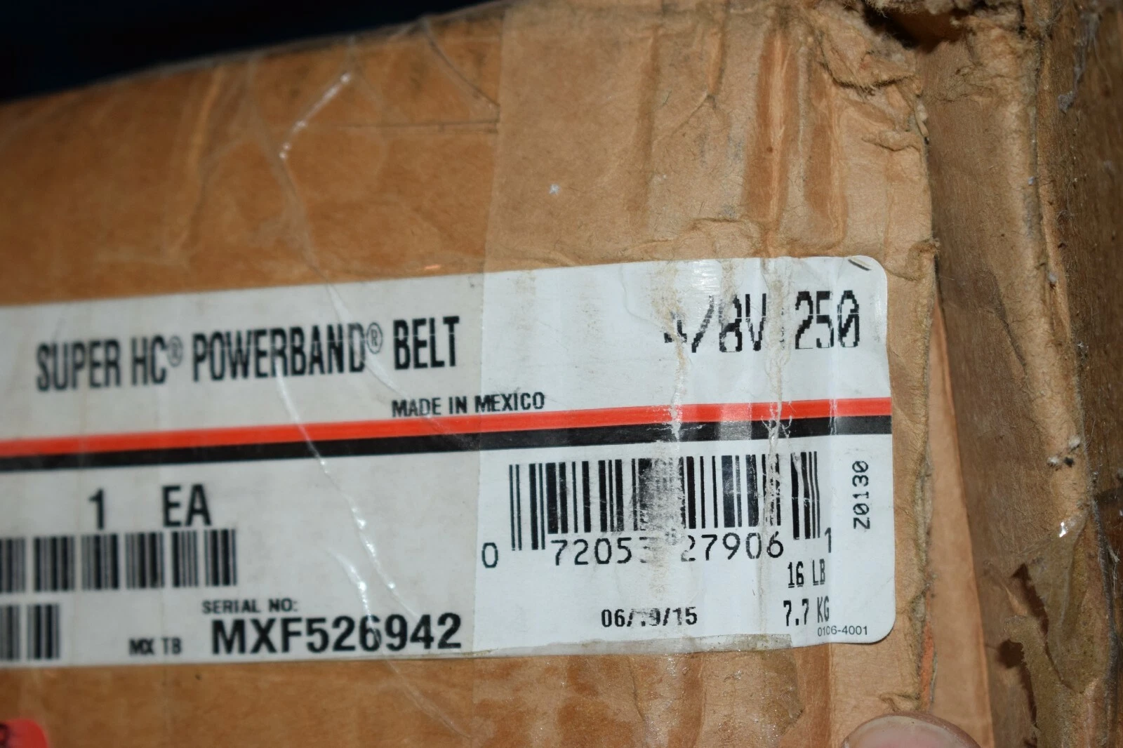 GATES Belt V-Belt 8V1250 4/8V1250 SUPER HC POWERBAND 4 RIB 9387-4125 (NEW)