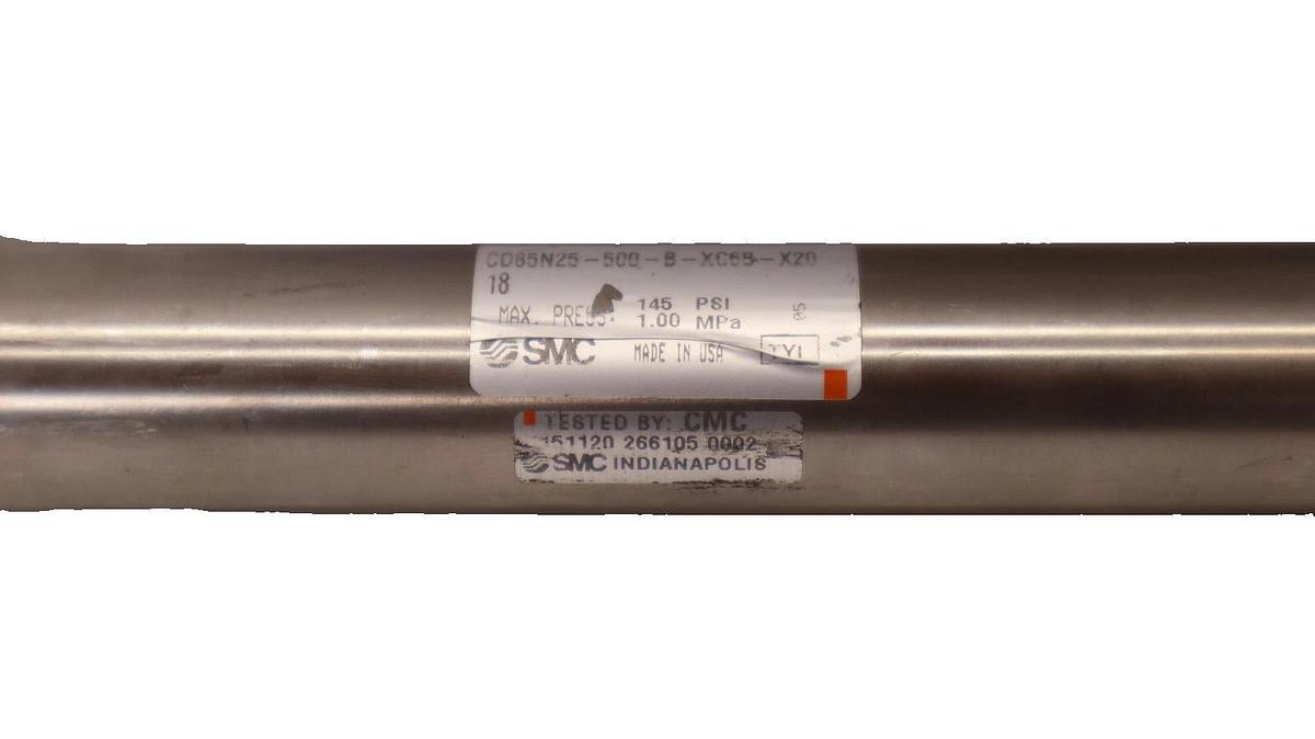 (NEW) SMC CD85N25-500-B-XC6B-X2018 145psi 1.00MPa Pneumatic Cylinder