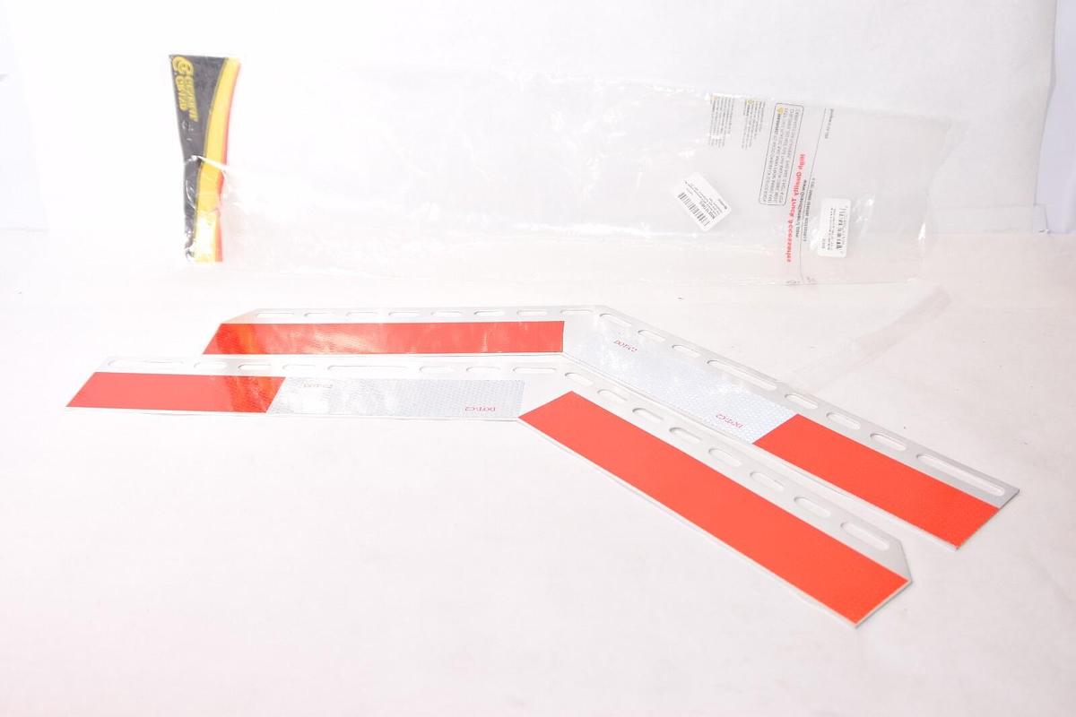 (NEW) GRAND GENERAL 30970 Alum. Angled Mud Flap Reflective with 6" DOT-C2