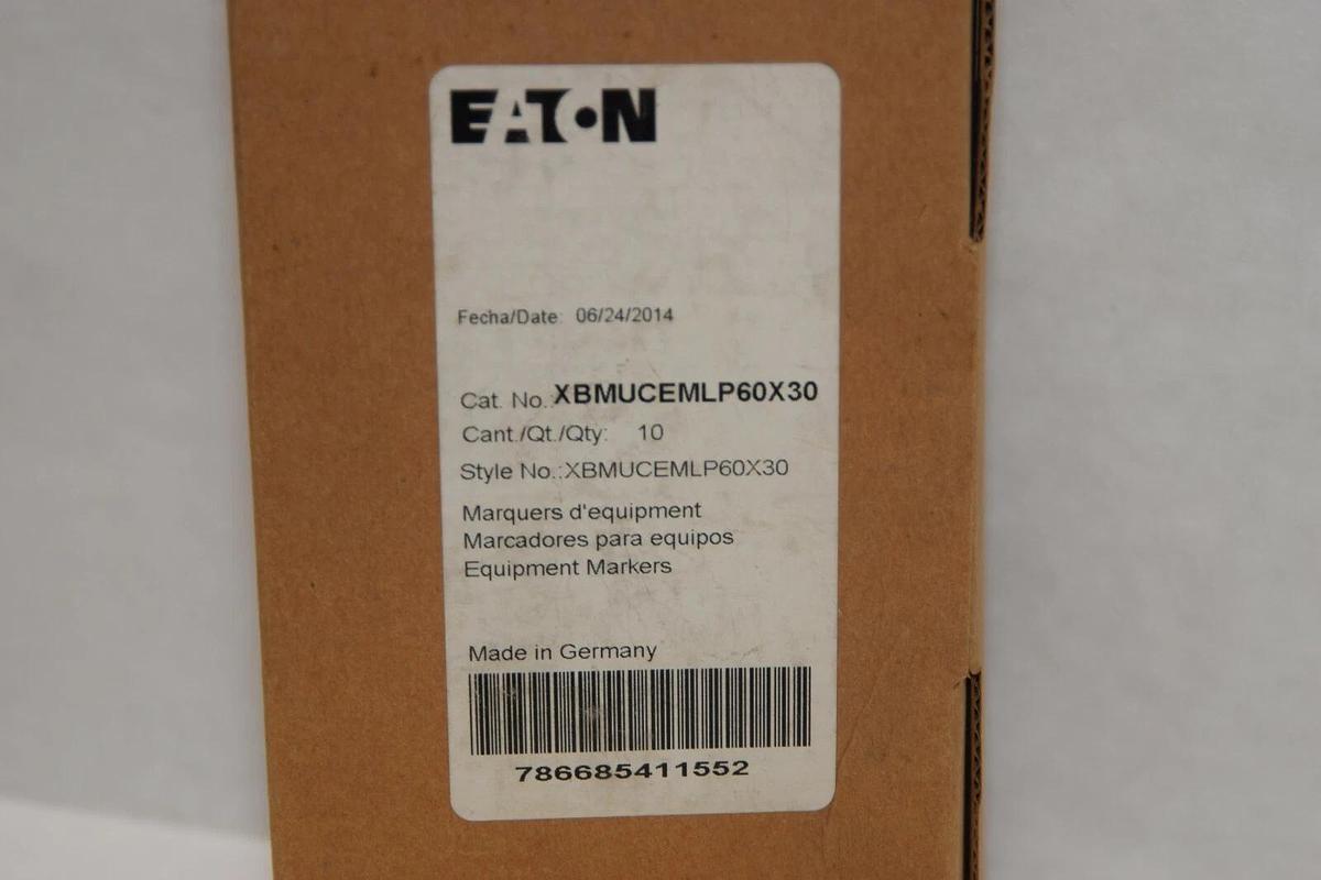 (NEW- Box of 10) EATON CUTLER HAMMER XBMUCEMLP60X30 Marker Card