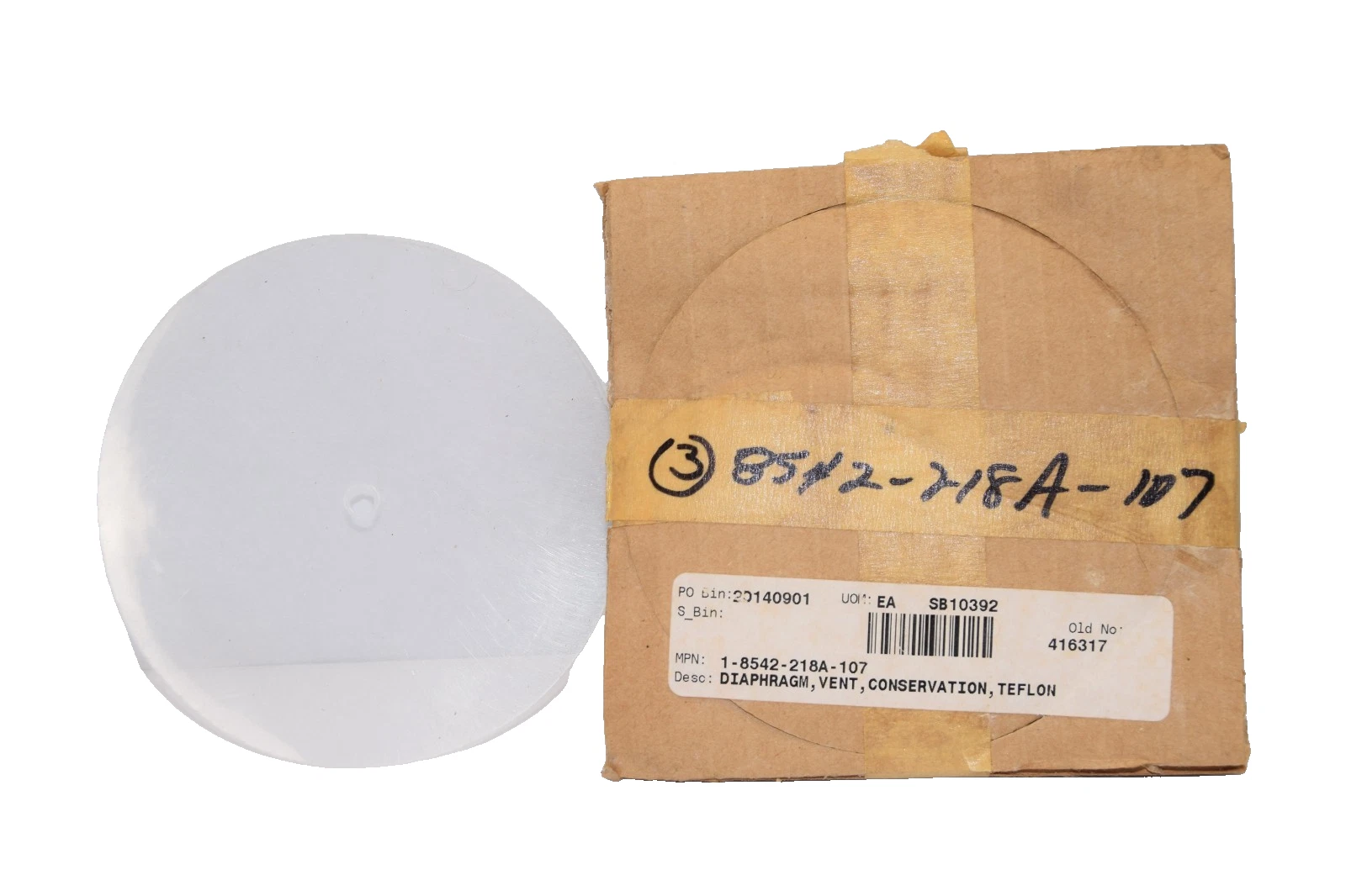 1-8542-218A-107 4.5" Diaphragm , vent , Conservation , Teflon (New - Lot of 3)