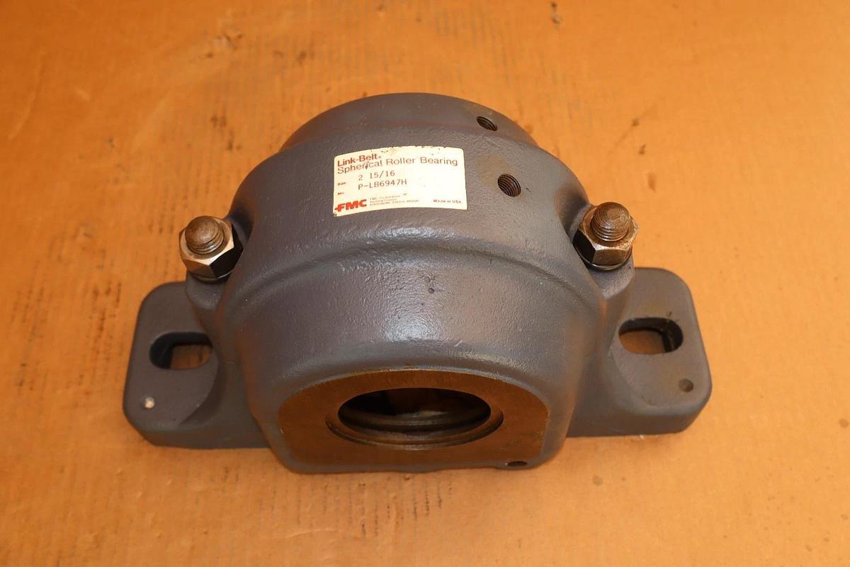 LINK-BELT Pillow Block Spherical Roller Bearing 2-15/16" P-LB6947H 2-Bolt (NOS)