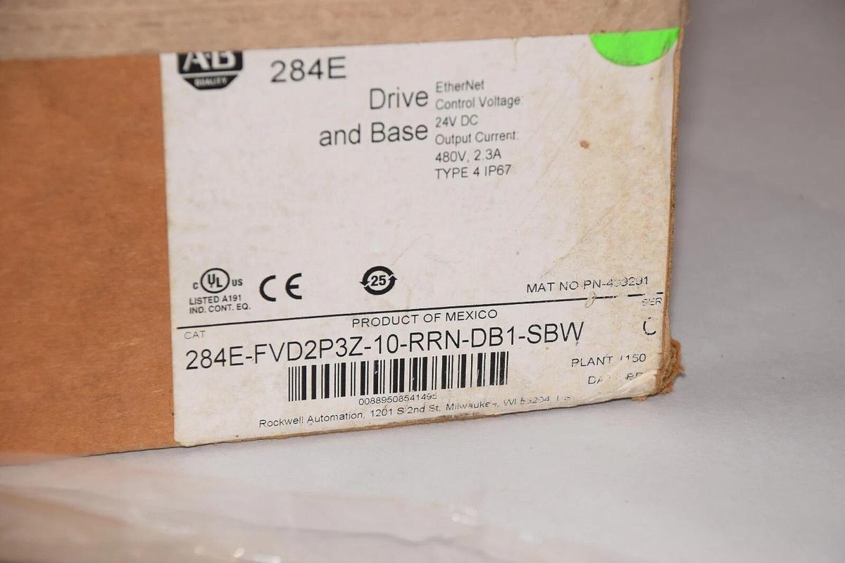 (NEW) ALLEN BRRADLEY 284E-FVD2P3Z-10-RRN-DB1-SBW Ser. C Drive and Base Module