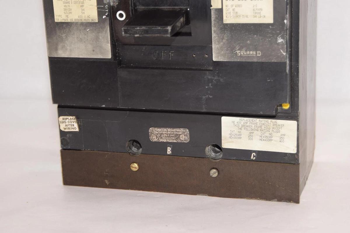 Used SQUARE D MEC436LSI Series 3 3P 600V 400A 400 Amp Breaker*Chip