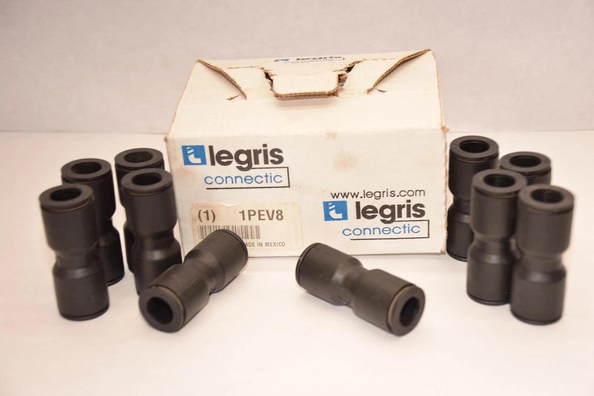 (10) LEGRIS 1/2" 1PEV8 Straight Union Fitting  NEW