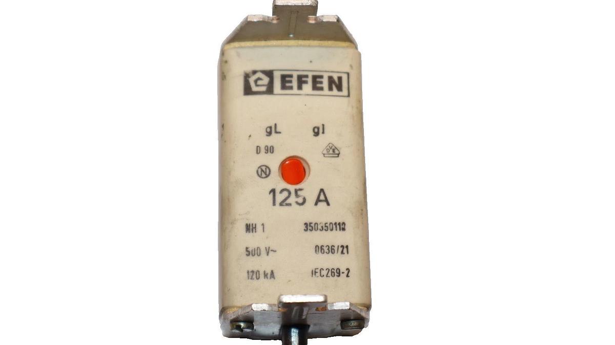 Used Efen Fuse 125 Amp 125A 500V 350350110 (Lot of 3)