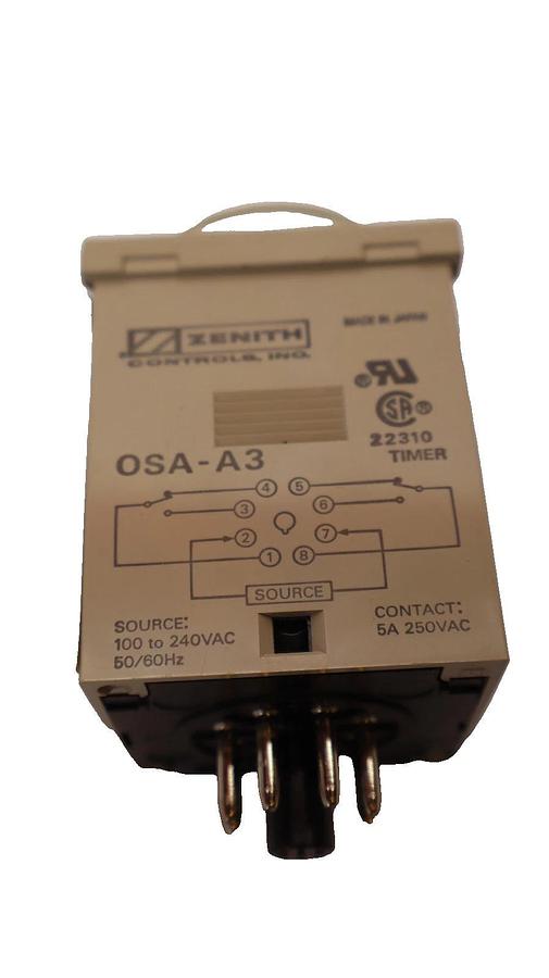 Used ZENITH OSA-A3 , OSAA3 100-240Vac 50/60Hz 0-30min Adjustable Timer