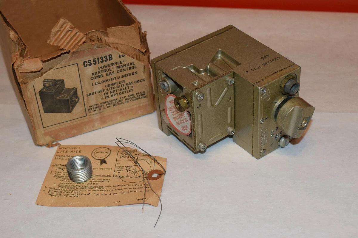 NEW HONEYWELL CS5133B 1011 2 POWERPILE ADATROL MANUAL COMBINATION GAS CONTROL