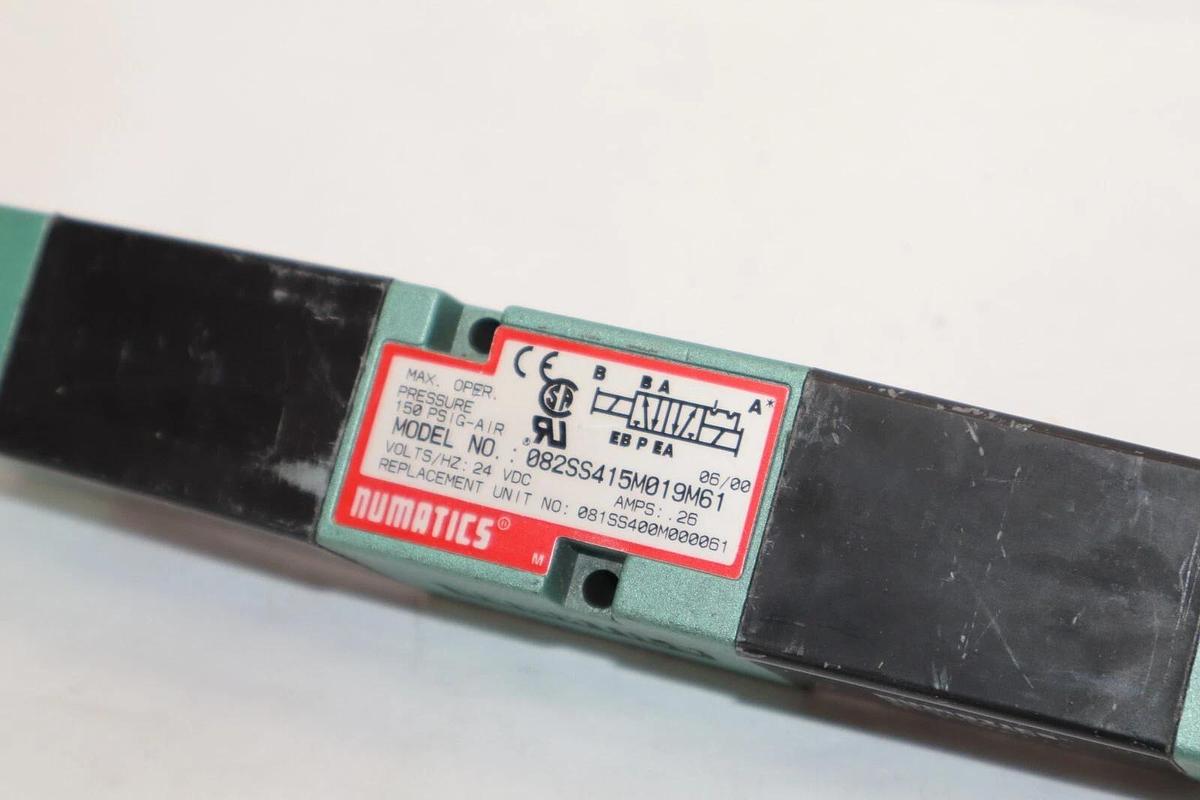 (NEW) NUMATICS 082SS415M019M61 150psig 24Vdc .26A Amp Solenoid Valve