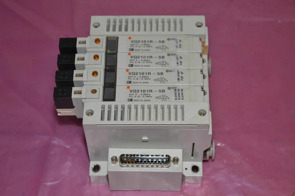 Used SMC VALVE MANIFOLD VQ2101R-5B VQ2101R 5B VQ2101R5B