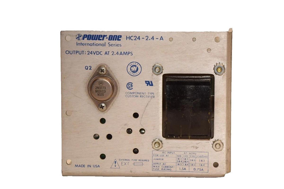 Used Power-One International Ser Power Supply HC24-2.4-A HC242.4A 24vdc at 2.4a