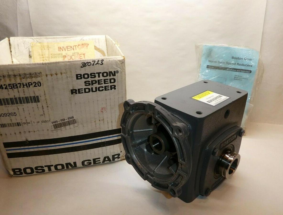 (NEW) BOSTON GEAR HF72425B7HP20 7/8" 1-1/4" 1.55Hp 25:1 Ratio Speed Reducer