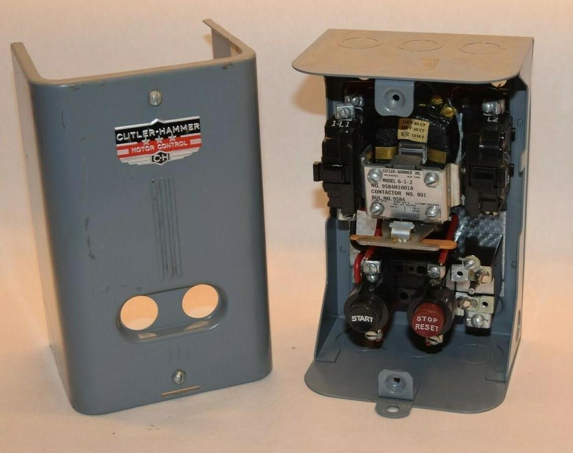 (NEW) CUTLER HAMMER 9584H1001A 6-1-2 801 9581 Size 0 2P 1 Ph Motor Control