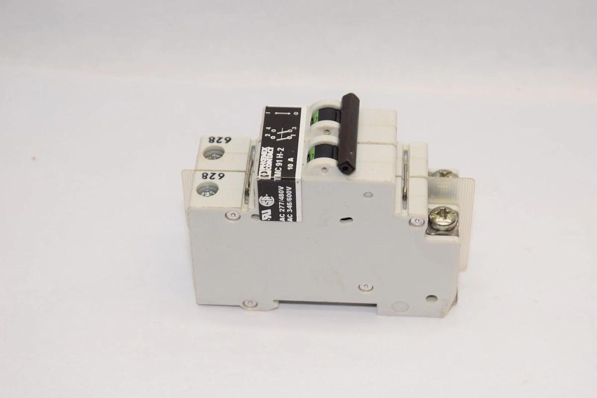 (NEW) PHOENIX CONTACT TMC91 H-2 TMC91H-12 10A 2Pole Breaker Switch