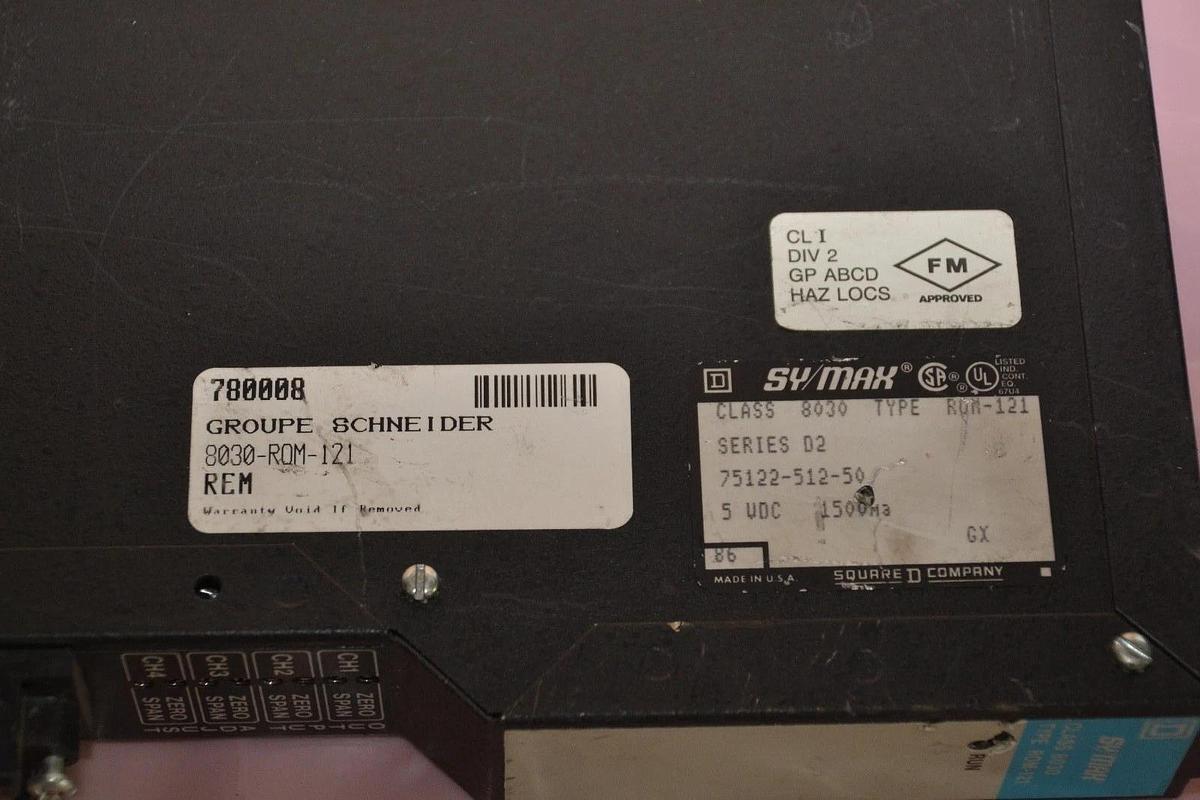 Used SQUARE D SY/MAX ANALOG INPUT MODULE 8030 RIM-121 SER. D2 1500ma 5 VDC