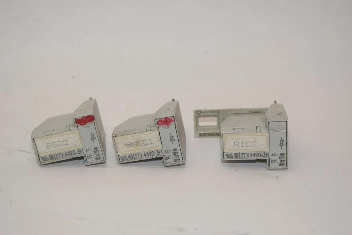 Used (Lot of 3) Siemens 3TX4490-3H  3TX44903H Varistor Surge Suppressor 3TX4490 3H
