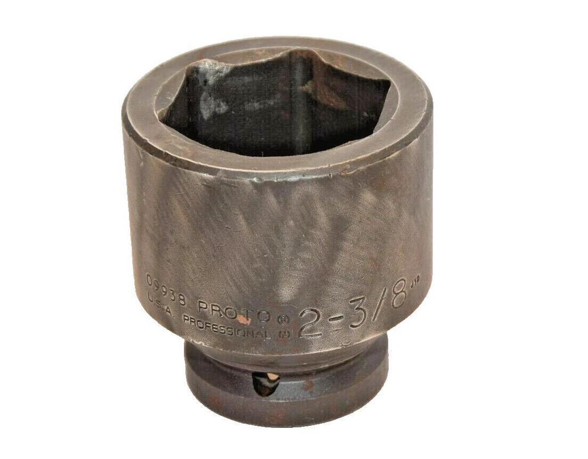 Used PROTO TOOL 09938 2-3/8" 6 Point Spline Drive Impact Socket